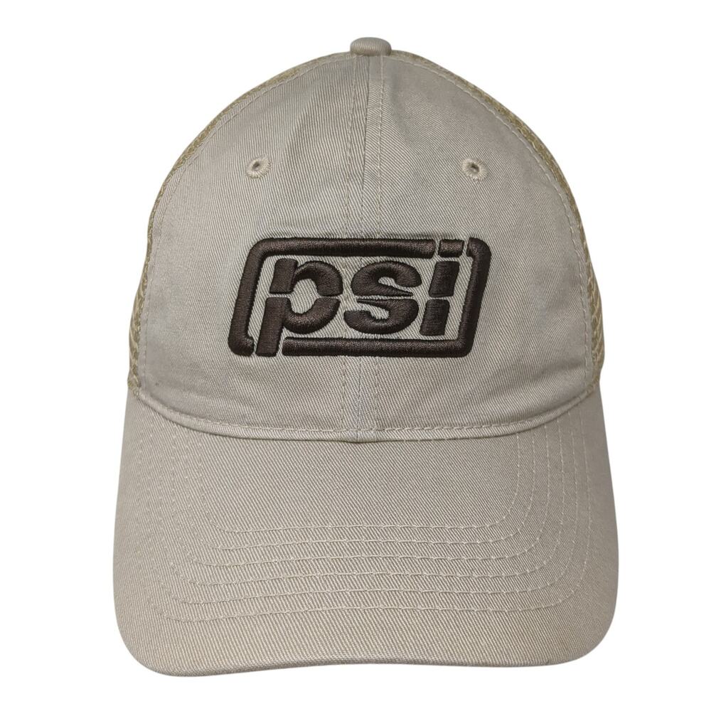 Psi Engineering Consulting Testing Baseball Cap Beige One Size Adjustable Mesh